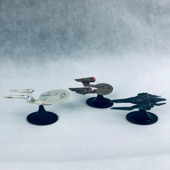 Star Trek Beyond 3 Mini Ship Models - USS Enterprise, USS Franklin & Swarm Ship - Picture 5 of 12